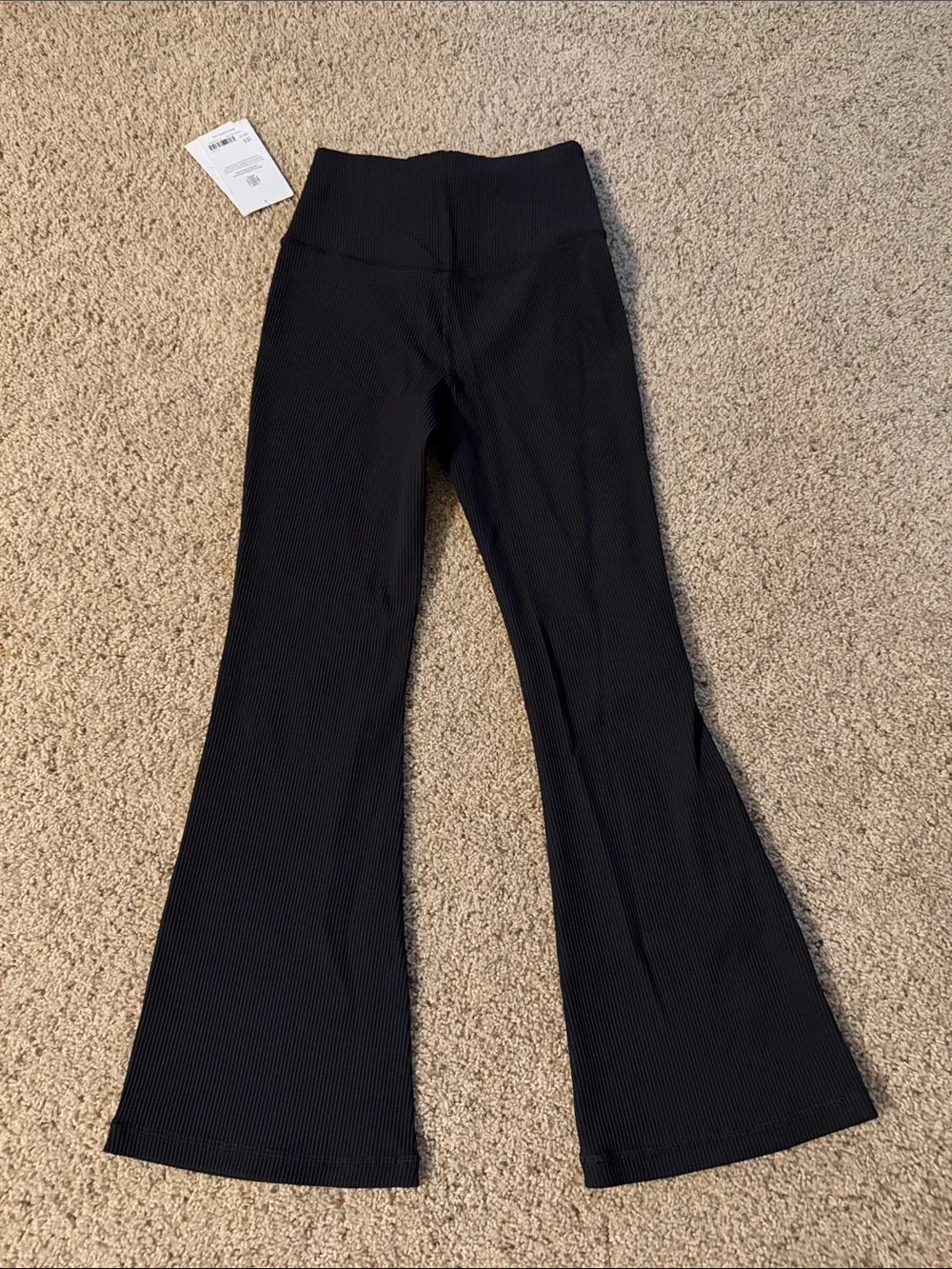 Athleta Black Ribbed Flare Leggings - Picture 5 of 5